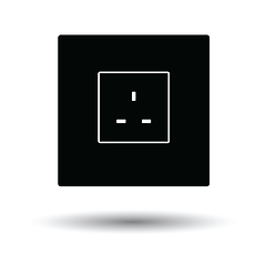 Image showing Great britain electrical socket icon