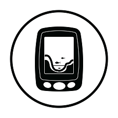 Image showing Icon of echo sounder  