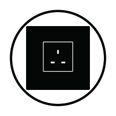 Image showing Great britain electrical socket icon