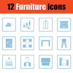 Image showing Home furniture icon set