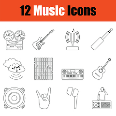 Image showing Set of musical icons.