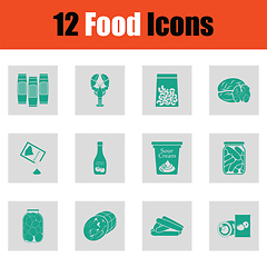 Image showing Food icon set