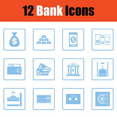 Image showing Set of bank icons