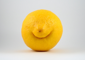 Image showing weird funny smiling lemon 