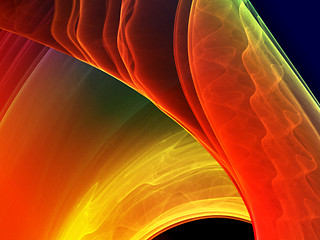 Image showing Wavy glowing colors