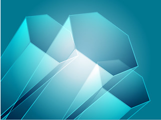 Image showing Abstract geometric hexagon design