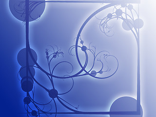 Image showing Floral border frame