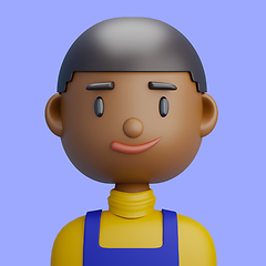 Image showing 3D cartoon avatar of black teenager