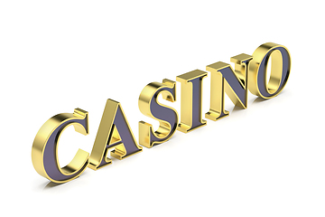 Image showing Casino text with golden letters
