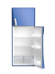 Image showing Empty refrigerator, front view