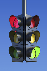 Image showing Traffic lights against sky
