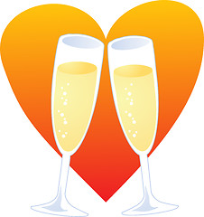 Image showing Champagne heart