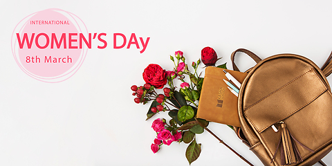 Image showing Composition for International Women\'s Day over white background