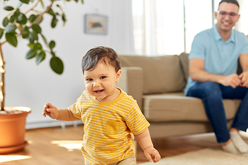 Image showing happy baby boy with father at home