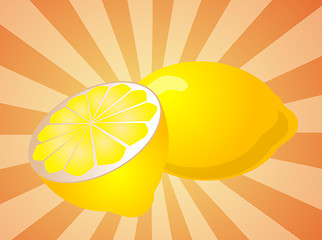 Image showing Lemon fruit  illustration