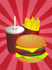 Image showing Fastfood combo