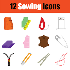 Image showing Sewing icon set