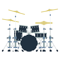 Image showing Drum set icon