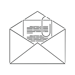 Image showing Mail with attachment icon