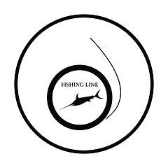 Image showing Icon of fishing line