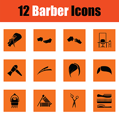 Image showing Barber icon set