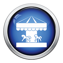 Image showing Children horse carousel icon