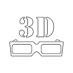 Image showing 3d goggle icon