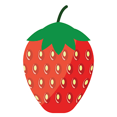 Image showing Flat design icon of Strawberry in ui colors.