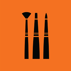 Image showing Paint brushes set icon