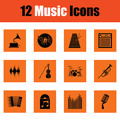 Image showing Music icon set