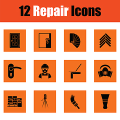 Image showing Set of flat repair icons