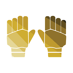 Image showing Pair of cricket gloves icon