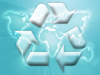 Image showing Recycling eco symbol