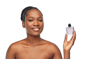 Image showing young african american woman with perfume