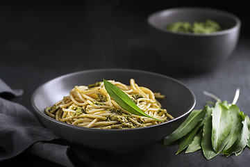 Image showing Pasta pesto