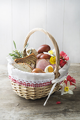 Image showing Easter traditional food basket