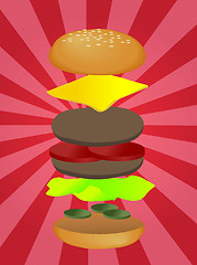 Image showing Hamburger illustration