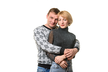 Image showing Portrait of a thirty-five-year-old couple of Slavic appearance