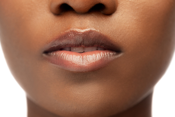 Image showing close up of face of african american woman