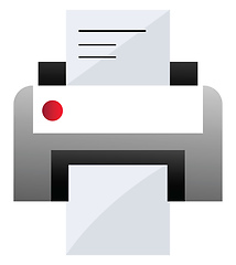 Image showing Grey and white printer vector illustration on a white background