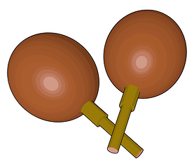 Image showing Maraca or rattle instrument vector or color illustration