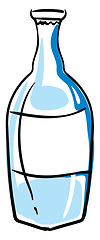 Image showing Image of sketch of bottle, vector or color illustration.