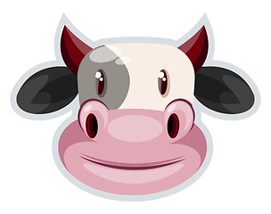 Image showing Cow, vector color illustration.