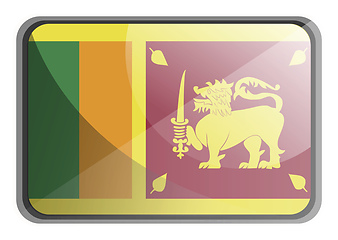 Image showing Vector illustration of Sri Lanka flag on white background.