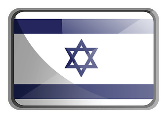 Image showing Vector illustration of Israel flag on white background.