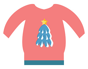 Image showing Pink Christmas sweater 