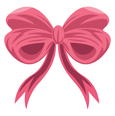 Image showing Pink girly ribbon vector illustration on a white background