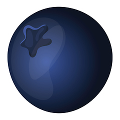 Image showing Flat design icon of Blueberry in ui colors. 