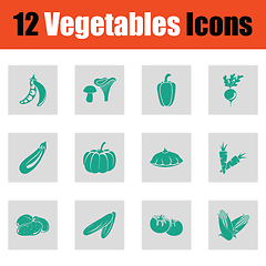 Image showing Vegetables icon set