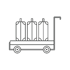 Image showing Icon of luggage cart